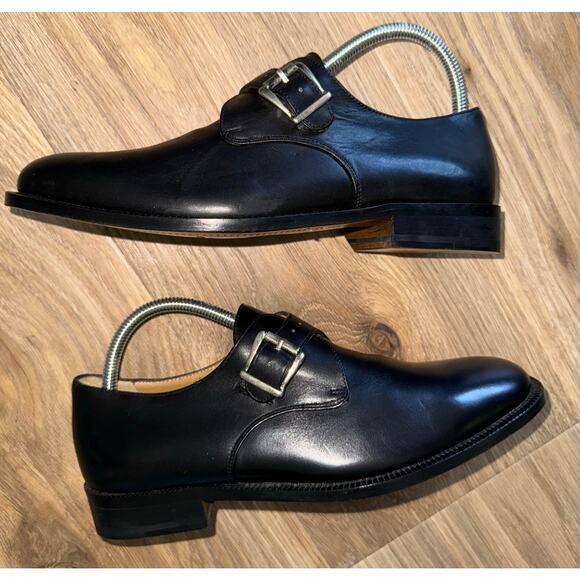 Cole Haan Monk Strap Buckle Leather Dressy Shoes Black Men's - Size 8.5 - X6 - Picture 6 of 12